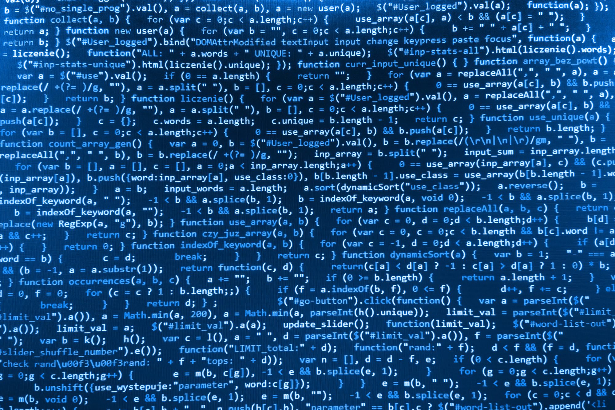 Программный код синий